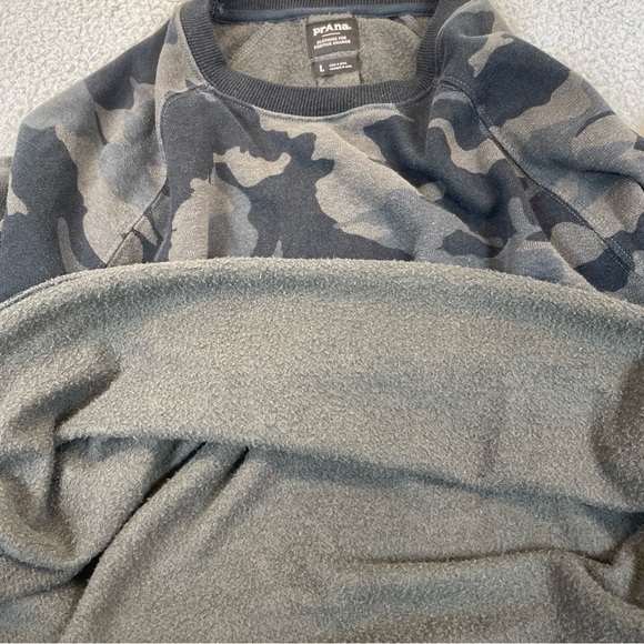 prAna Sweatshirts Womens L Black Camo Cozy Up Pullover Comfort - Picture 6 of 12
